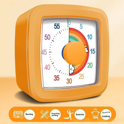 Temporizador visual de 60 minutos con luz nocturna – Reloj de cuenta regresiva para niños, estudiantes y productividad