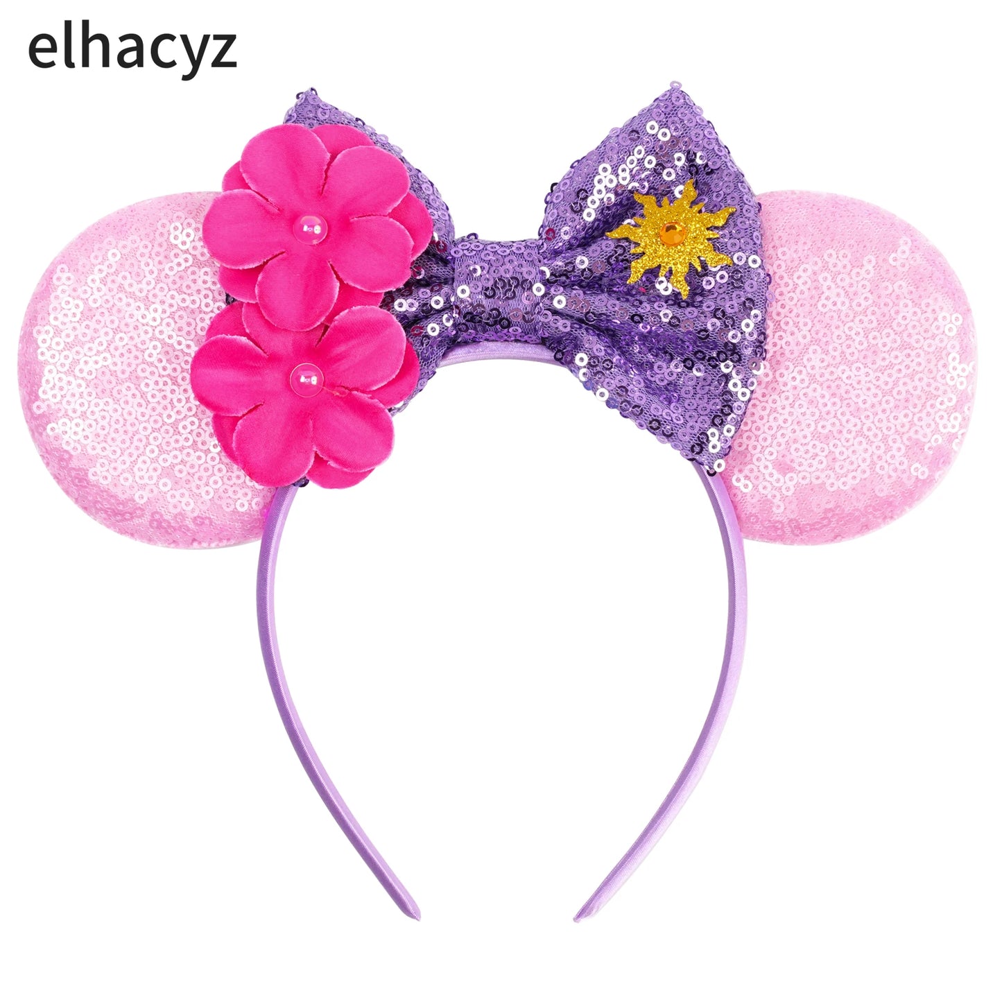 Diadema con Orejas de Rana de la Princesa Tiana – Diadema con Lazo y Corona Inspirada en Disney para Mujeres y Niñas | Accesorios para el Pelo de Festival y Niños