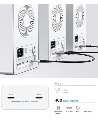 ORICO 4/5 Bay HDD Docking Station – USB 3.2 Type-C 10Gbps SATA Hard Drive Enclosure for 2.5" & 3.5" SSD HDD