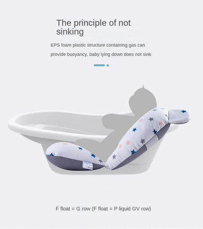 Portable Baby Bath Support Cushion – Adjustable Newborn Bathtub Pad & Foldable Infant Bath Seat