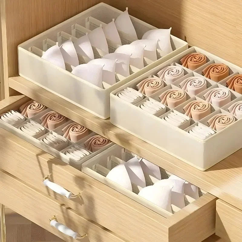 Foldable Underwear Organizer Box – Drawer Storage Organizer for Bras, Socks, Pants & Clothing