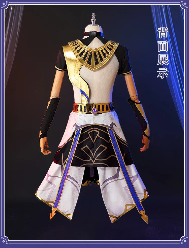 Genshin Impact Cyno Cosplay Costume – Men’s Combat Uniform Full Set with Hat for Halloween & Roleplay Anime Outfit
