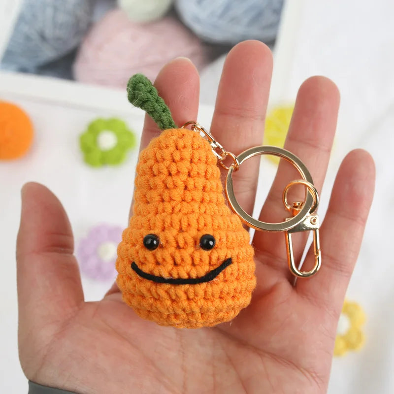 Poupée câlin pomme de terre à énergie positive – Mini ami de poche tricoté en laine, fait à la main, avec carte, cadeau de Noël amusant et décoration de chambre