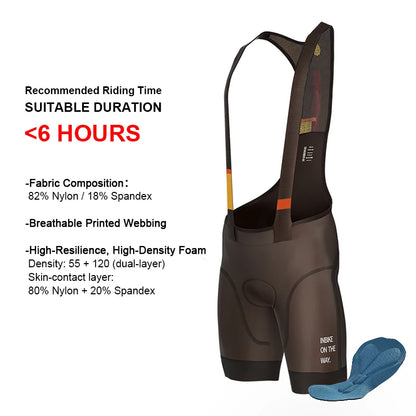 INBIKE Men's Cycling Bib Shorts – Professional Padded MTB & Road Bike Riding Shorts for Mountain Cycling