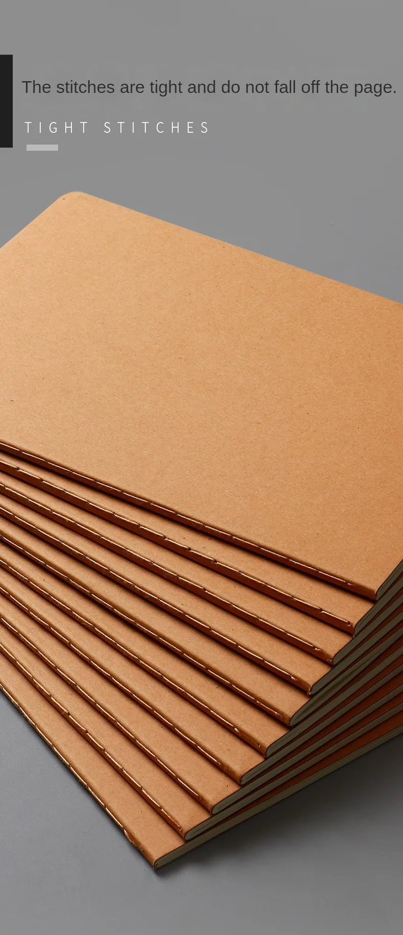 A5 Kraft Cover Notebook – Vintage Blank, Grid & Lined Journal for School & Office