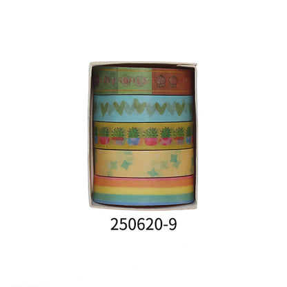 5 Rolls Romantic Flower Washi Tape Set – Cute Floral Decorative Tape for Journaling, Scrapbooking, Diary & Student DIY Crafts