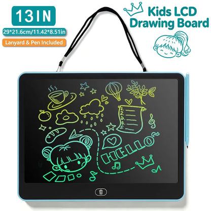 8/11/13/16-Inch LCD Writing Tablet for Kids – Reusable Handwriting Pad, Drawing & Painting Board, Educational Learning Toy for Boys and Girls