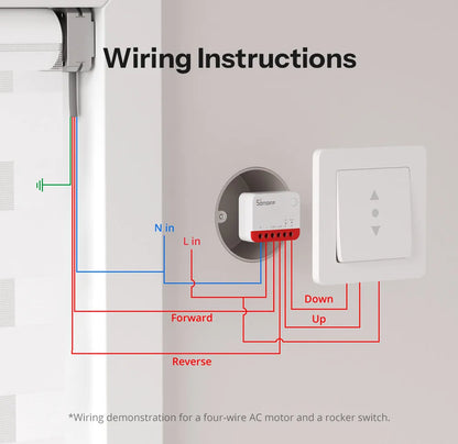 SONOFF MINI-ZBRBS Zigbee Smart Roller Shutter Switch – Controlador inteligente de cortinas, módulo de motor de persianas compatible con ZigBee Hub, automatización de escenas locales e interruptor amplificador de señal para eWeLink Smart Home