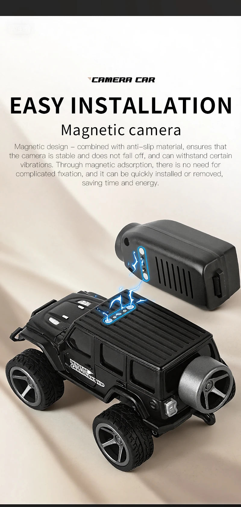 1:64 Mini RC Car with Camera – 2.4G Remote Control Racing Stunt Car with WiFi App Control for Kids