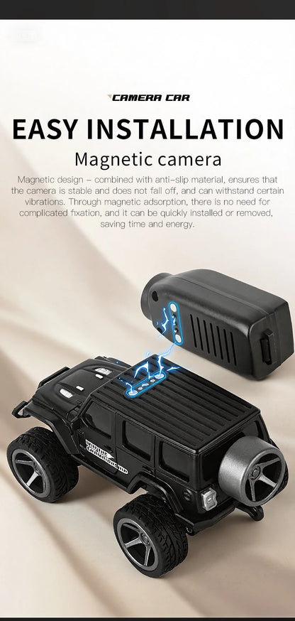 1:64 Mini RC Car with Camera – 2.4G Remote Control Racing Stunt Car with WiFi App Control for Kids