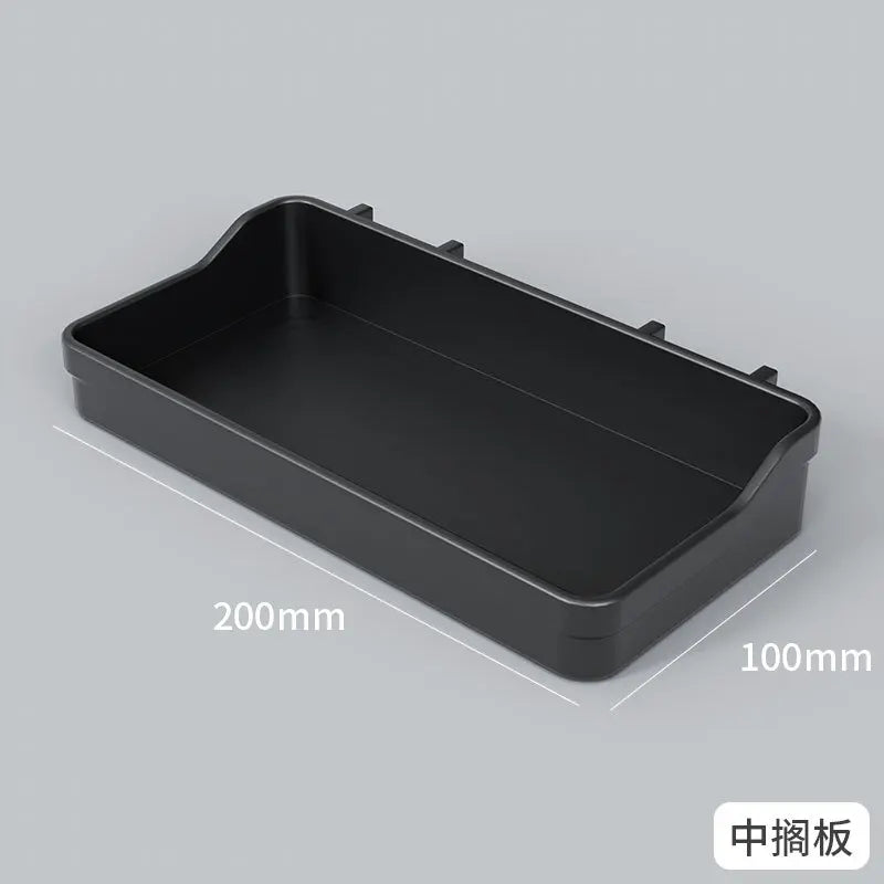 Organizador de pared de tablero perforado sin taladros – Panel de almacenamiento modular con estantes y accesorios para cocina, baño y sala de juegos