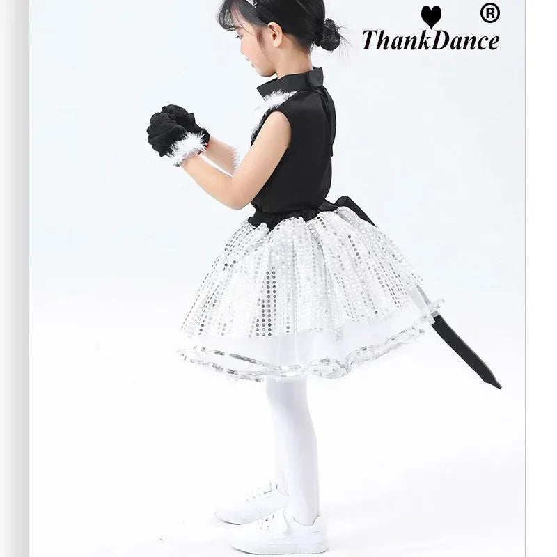 Cute Cat Cosplay Costume for Kids – Cat Girl & Animal Dance Outfit for Boys & Girls Halloween Party Wear