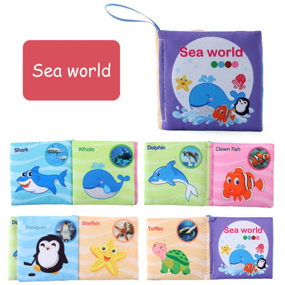 Livre en tissu doux pour bébé, Montessori animal 3D, jouet sensoriel pour nouveau-nés de 0 à 12 mois