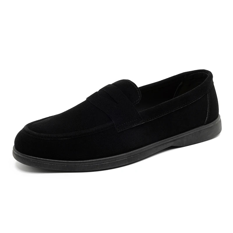 Mocasines sin cordones para hombre - Planos casuales ligeros y transpirables, zapatos para caminar con suela suave antideslizante para uso diario al aire libre