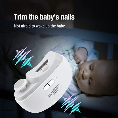Electric Nail Clipper Trimmer – Rechargeable Baby & Adult Nail Cutter with LED Light, Grinder & Polisher