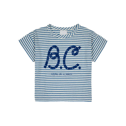 Camiseta de algodón con dibujos animados para niños 2025 – Top de manga corta estilo coreano de primavera-verano para bebés niños y niñas, ropa exterior informal para uso diario.