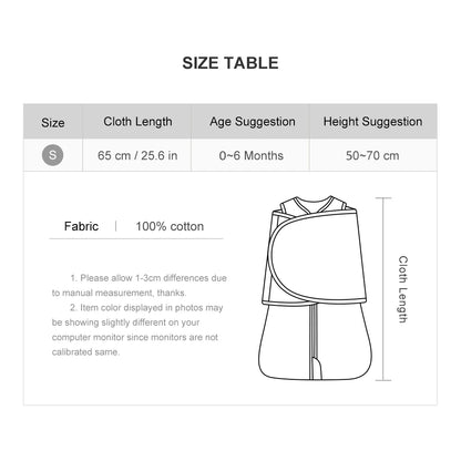 Newborn Baby Sleep Sack 0-6 Months – Lightweight Sleeveless Swaddle Wrap with Removable Design for Summer