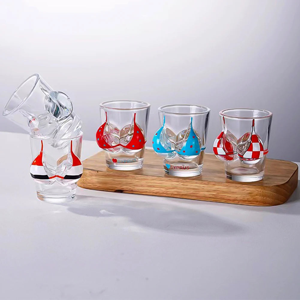 Funny Transparent Crystal Whiskey Glass, Unique Sexy Design Drinking Cup, Vodka Shot Glass, Coffee, Juice, Cocktail and Beer Glassware, Creative Bar Drinkware Gift