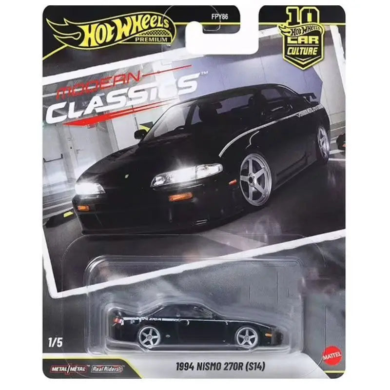 Hot Wheels Premium Modern Classics Voiture miniature moulée sous pression 1:64 – Toyota, Ferrari Testarossa, Porsche 993 GT2 et Mazda Modèle à collectionner