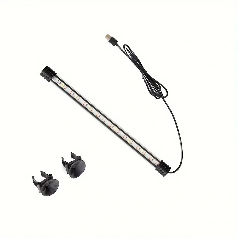 17-47cm Multicolor Aquarium LED Light – USB Waterproof Submersible Fish Tank Mood Lamp, Decorative Plant & Aquatic Grow Light