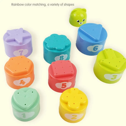 Gobelets empilables chiffres et lettres pour enfants – Jouet sensoriel Montessori éducatif pour tout-petits, jeu de puzzle d'apprentissage précoce, cadeau d'activité d'empilement rapide