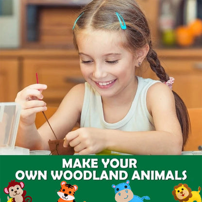 Kit de costura de animales del bosque para niños – Juego de manualidades de fieltro para principiantes, juguete educativo de costura, regalo de aprendizaje creativo y artístico para niñas