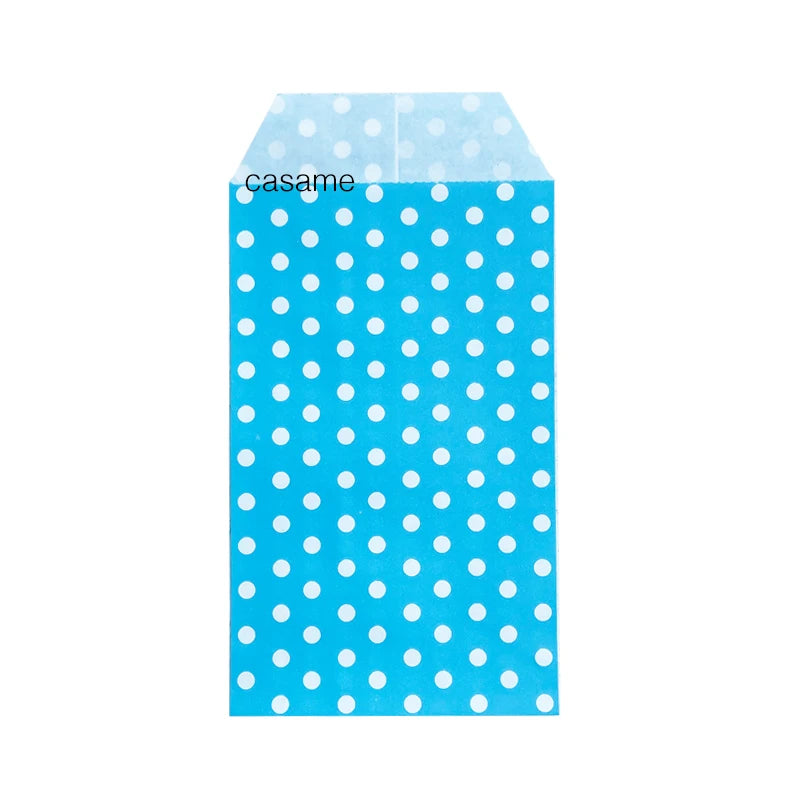 10/25/50PCS Mini Bolsas de Regalo de Papel Kraft con Lunares para Boda, Cumpleaños, Recuerdos de Fiesta, Invitaciones, Tarjetas de Felicitación y Pequeños Regalos
