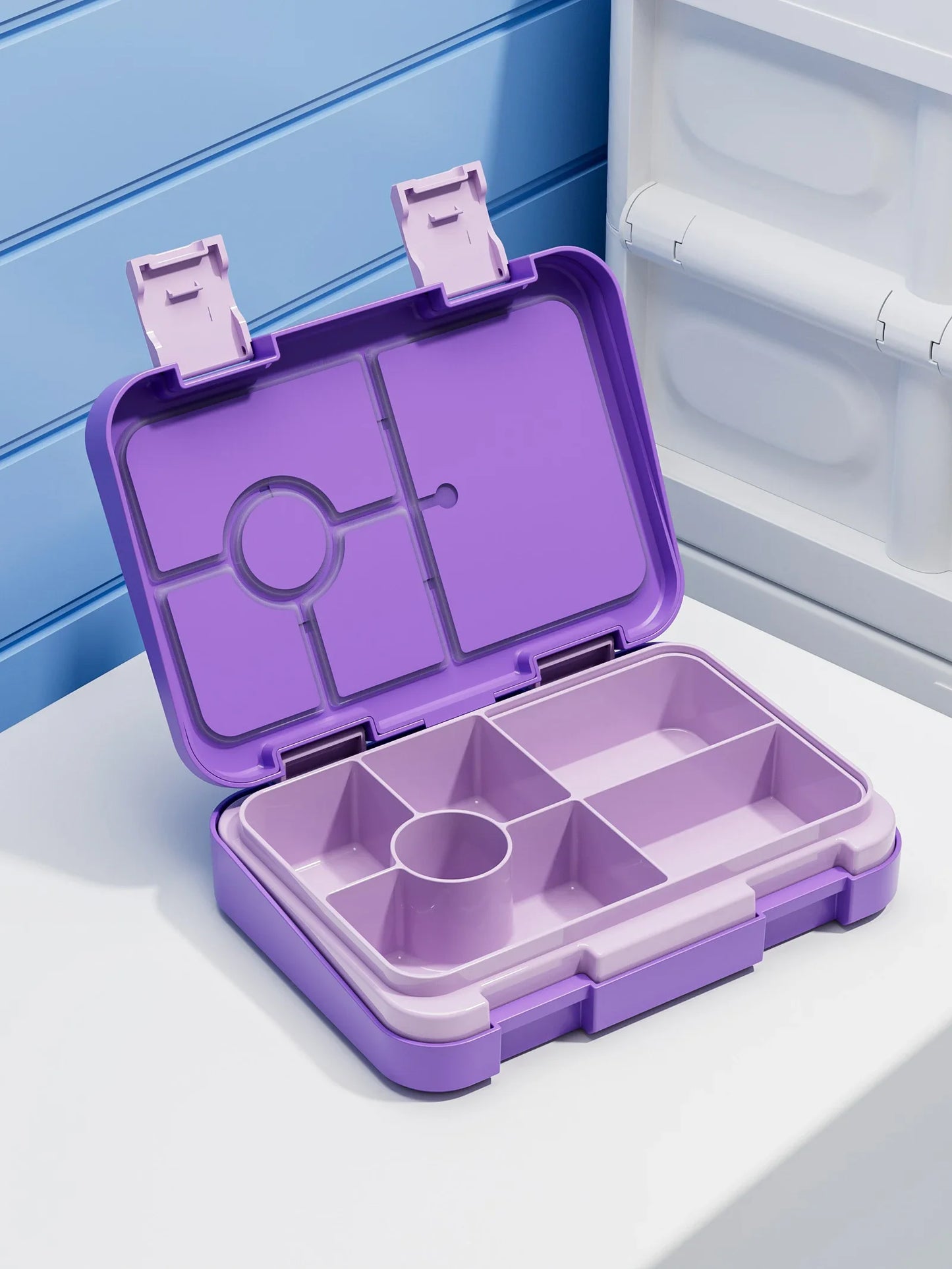 Fiambrera Bento para niños – Recipiente de comida portátil a prueba de fugas para la escuela, viajes y picnics, fiambrera para estudiantes apta para microondas para frutas, aperitivos y comidas