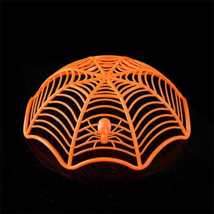 1/3/9PCS Halloween Spider Web Fruit Basket, Halloween Snack and Candy Serving Tray, Decorative Fruit Storage Plate, Spooky Party Tableware and Holiday Home Decoration