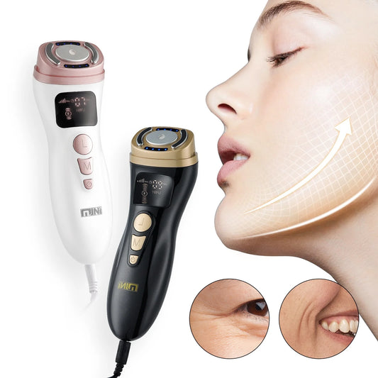 Mini appareil de lifting facial HIFU – Masseur anti-âge et raffermissant la peau par ultrasons RF EMS pour usage domestique