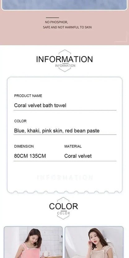 Women’s Wearable Bath Towel 85×140cm – Fast Drying Shower, Beach, Spa & Gym Bathrobe Wrap