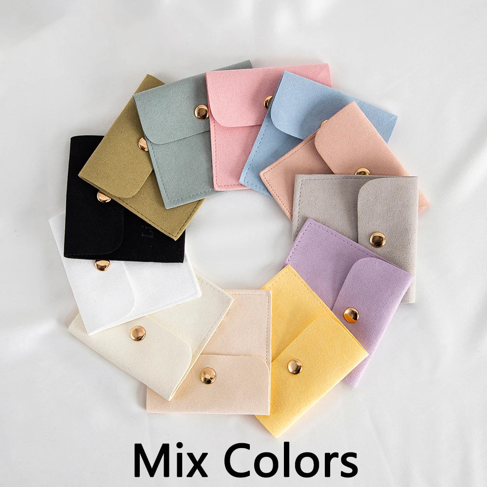 1/10/50PCS Microfiber Velvet Jewelry Gift Bags – Soft Pouches for Earrings, Necklaces, Christmas, Weddings, Candy Favors & Gift Packaging