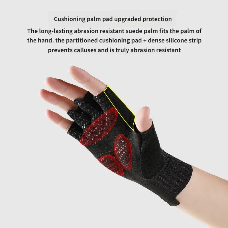 Guantes de Ciclismo Transpirables de Medio Dedo de Verano – Guantes Ultraligeros para Bicicleta de Carretera con Almohadillas Antideslizantes de Silicona para Ciclismo, MTB y Deportes al Aire Libre