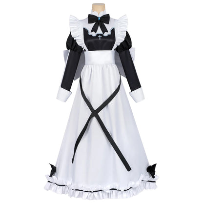 Death Game Maid Cosplay Costume – Ghost Maid Aoi Outfit | Anime Lolita-Style Dress with Hat Set (Women)