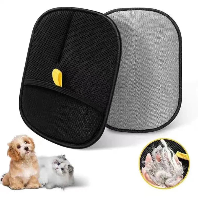 Guante Quitapelos para Mascotas – Manopla Reutilizable de Doble Cara para Recoger Pelo y Limpiar Pelo de Perros y Gatos