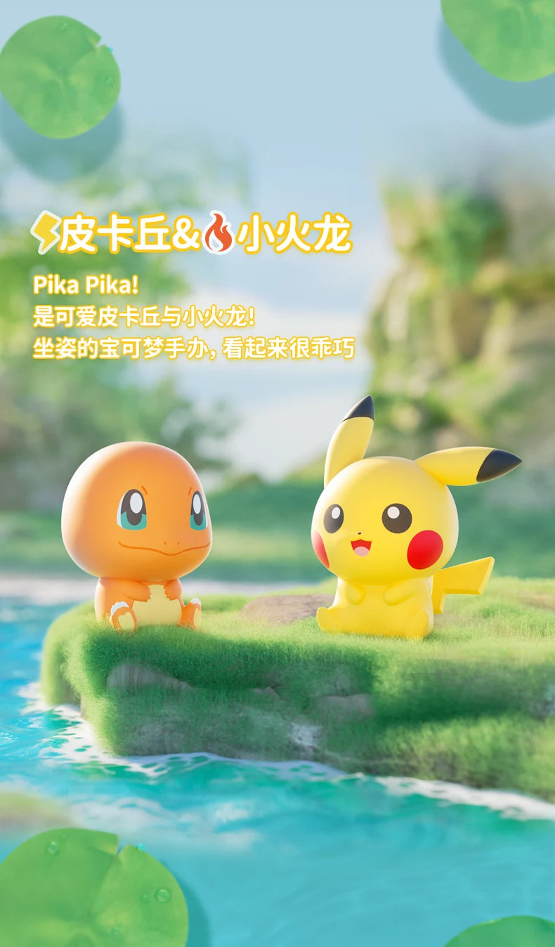 Pokémon Poké Ball Mini Action Figures Set – Pikachu Charmander Bulbasaur Anime Model Toy Gift for Kids