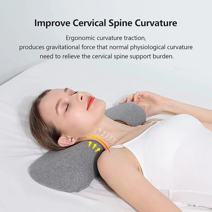 Almohada cervical de espuma viscoelástica – Almohada ergonómica contorneada para soporte de cuello, almohada ortopédica para dormir para quienes duermen de lado, boca arriba y boca abajo, cojín de cama para alivio de presión