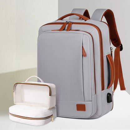 Unisex Lightweight Travel Backpack – Business Trip & Short-Distance Carry Bag with Laptop Storage, School Backpack & Multi-Purpose Organizer