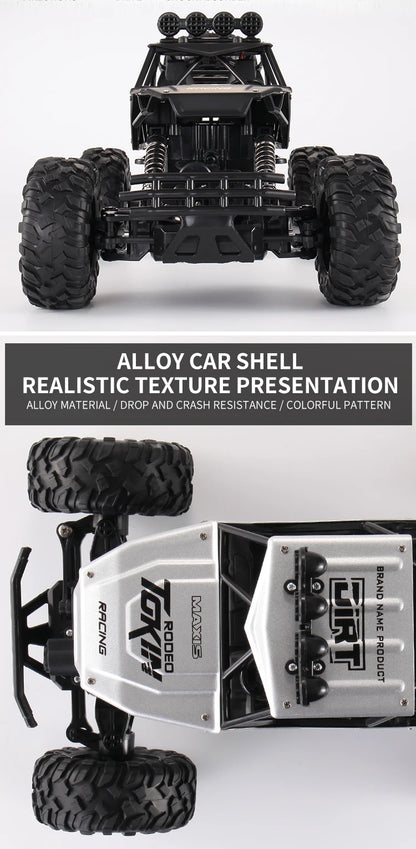 Oike Coche teledirigido 4x4 todoterreno 4WD RC Rock Crawler, coche RC de carreras y drifting todoterreno para niños y adultos