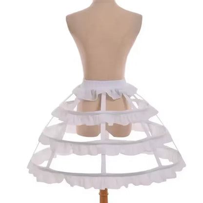 Enagua de boda de crinolina de 6 aros – Enagua larga blanca para vestido de baile, capa de soporte de falda de medio deslizamiento para vestido de novia, accesorios de boda para vestidos de princesa y vestidos formales
