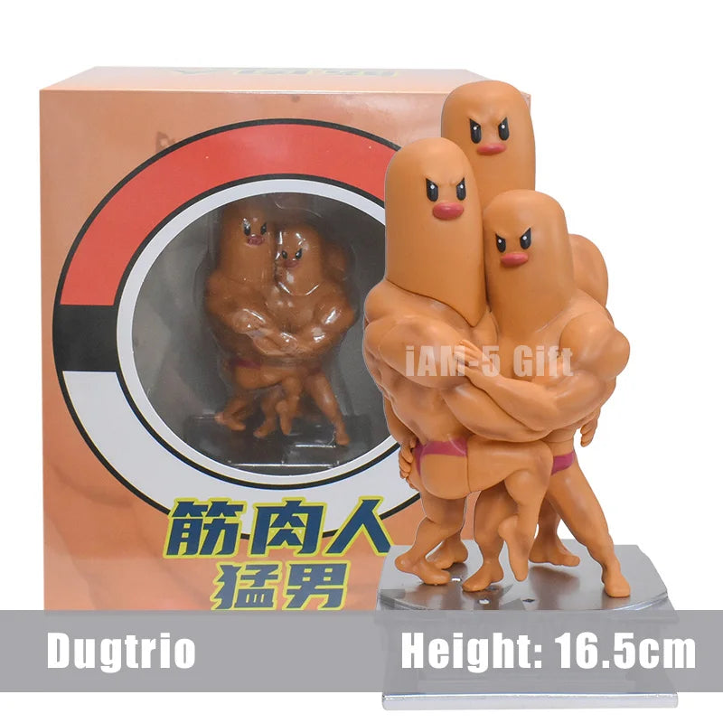 18cm Pokémon Figures – Gym Cartoon Fitness Muscle Action Figures (Charmander, Bulbasaur, Squirtle) Anime Fit Model Figurines Toys