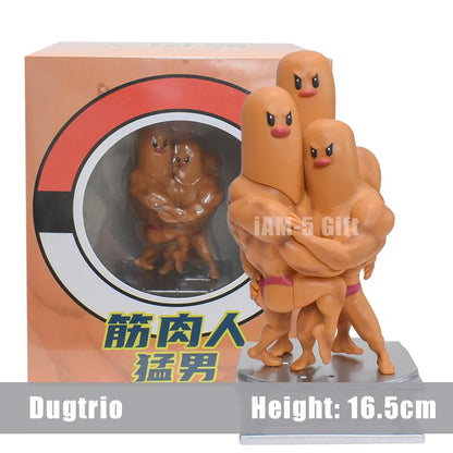 18cm Pokémon Figures – Gym Cartoon Fitness Muscle Action Figures (Charmander, Bulbasaur, Squirtle) Anime Fit Model Figurines Toys