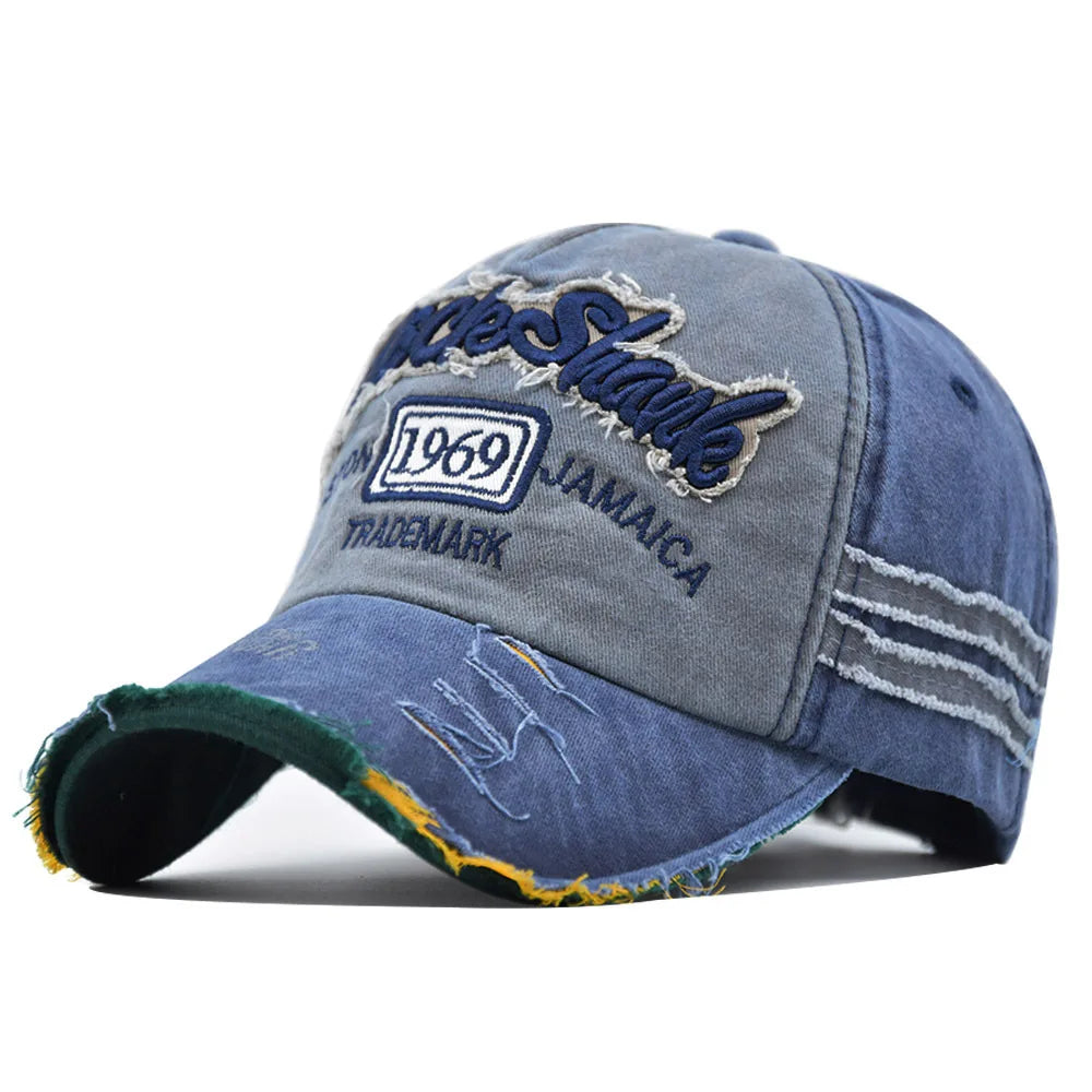 Washed Cotton 1969 Embroidered Baseball Cap – Vintage Unisex Snapback Hat for Women, Men & Teens, Casual Hip-Hop Dad Cap