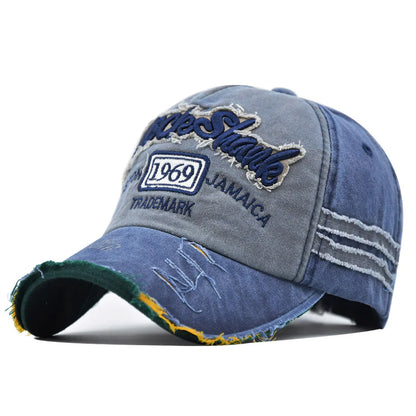 Washed Cotton 1969 Embroidered Baseball Cap – Vintage Unisex Snapback Hat for Women, Men & Teens, Casual Hip-Hop Dad Cap