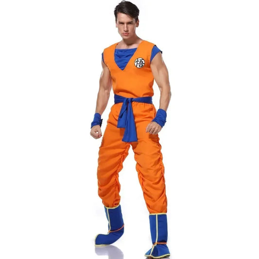 Disfraz de superhéroe naranja para adultos – Traje de anime para Halloween, cosplay, mascarada