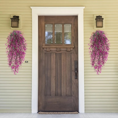 1 enredadera artificial de glicina colgante – Guirnalda de flores sintéticas resistente a los rayos UV para decoración del hogar en interiores y exteriores, bodas, fiestas y eventos