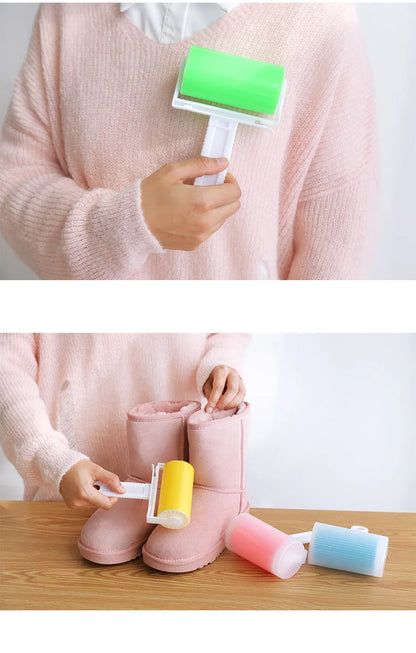 Reusable Pet Hair Remover Roller – Washable Sticky Lint Roller for Clothes, Furniture, Carpet & Sofa