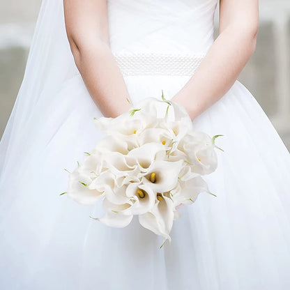 5/10/15/20pcs Real Touch Calla Lily Artificial Flowers – Realistic Faux Calla Lily Bouquet for Wedding Bridal Arrangements, Home Décor & Floral Decoration