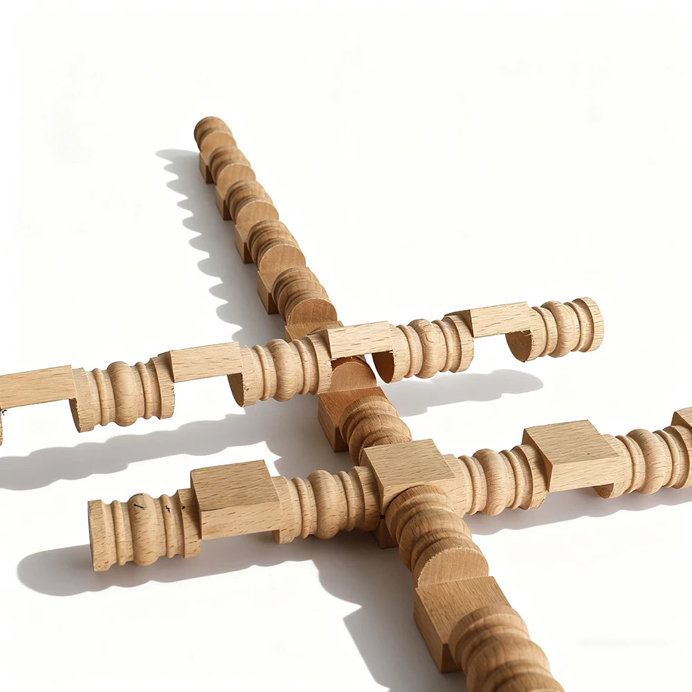 Appliques décoratives en bois moulé – Boiseries murales sculptées pour meubles, armoires, coins et décoration intérieure