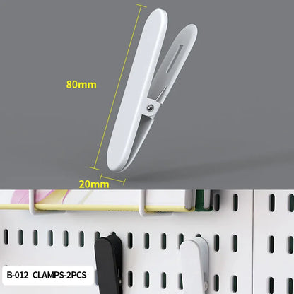 Kit de organización modular de pared con tablero perforado (Pegboard) para bricolaje – Paneles de almacenamiento colgantes sin taladro para cuartos de manualidades, oficina y organización del hogar